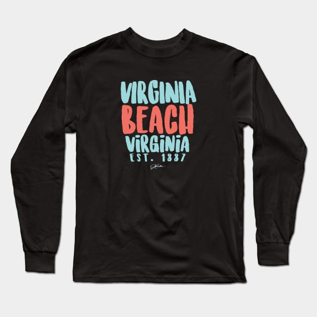 Virginia Beach, Virginia, Est. 1887 Long Sleeve T-Shirt by jcombs